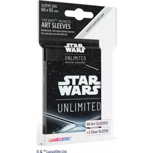SW UNLIMITED ART SLEEVES : CARD BACK BLACK
