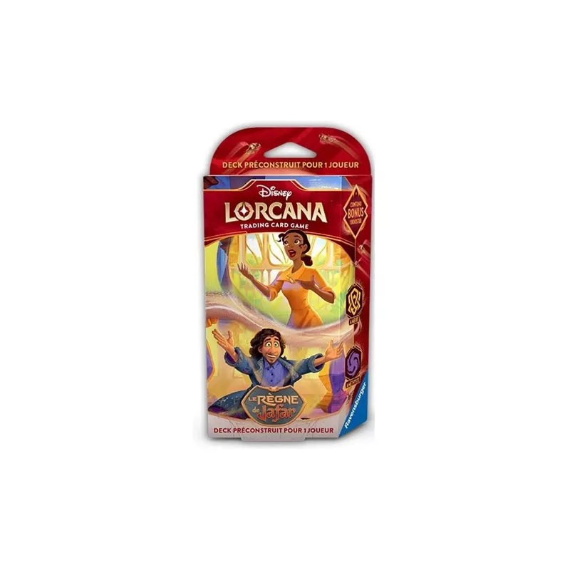 DISNEY LORCANA CHAPITRE 8 DECK LE REGNE DE JAFAR AMBRE & AMETHYSTE