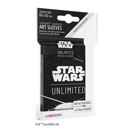 SW UNLIMITED ART SLEEVES : CARD BACK WHITE