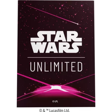 SW UNLIMITED ART SLEEVES : CARD BACK MAGENTA