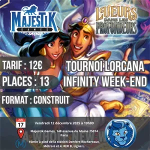 TOURNOI LORCANA : INFINITY WEEKEND VENDREDI 12 DECEMBRE 19H00