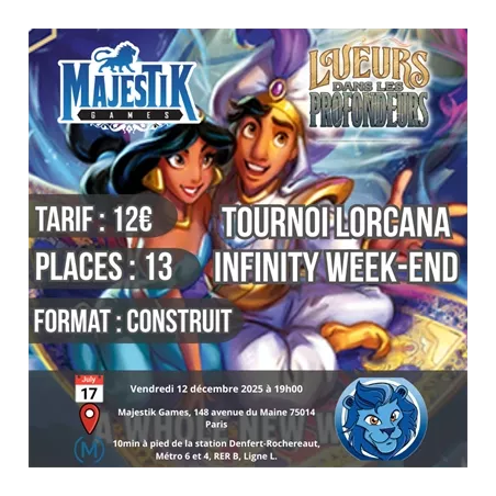 TOURNOI LORCANA : INFINITY WEEKEND VENDREDI 12 DECEMBRE 19H00