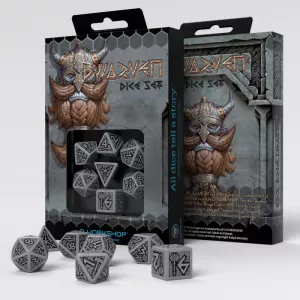 DWARVEN GREY & BLACK DICE SET