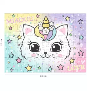 PUZZLE 100 PIECES - CHATON ARC-EN-CIEL