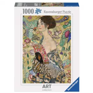 PUZZLE 1000 PIECES - LA DAME À L’ÉVENTAIL GUSTAV KLIMT 