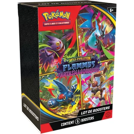 POKEMON ME02 - BUNDLE 6 BOOSTERS FLAMMES FANTASMAGORIQUES