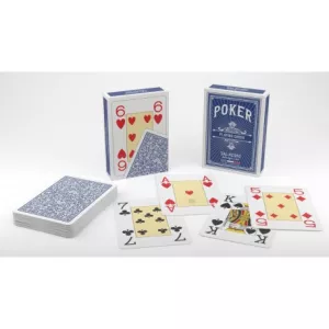 JEU DE 54 CARTES POKER JUMBO BLEU