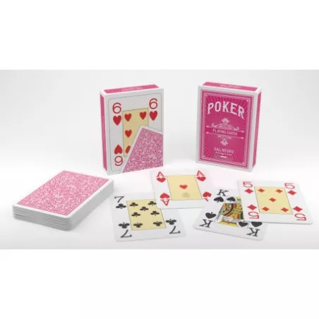 JEU DE 54 CARTES POKER JUMBO MAGENTA