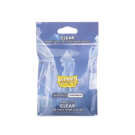 DRAGON SHIELD STANDARD PERFECT FIT THICK INNER SLEEVES CLEAR 