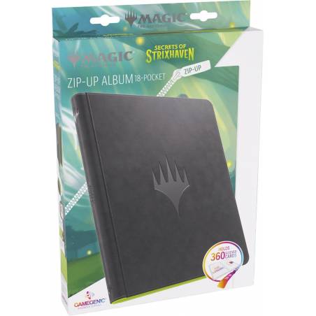 MTG : STRIXHAVEN PORTFOLIO ZIP UP - 18 POCKET BLACK GREEN
