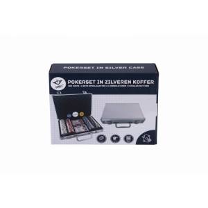 MALLETTE POKER 200 PIECES METAL - POKER SET ARGENTEE