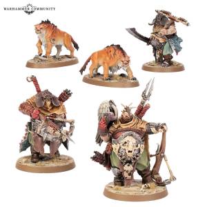 WARHAMMER AGE OF SIGMAR : OGOR MAWTRIBES HUNTERS WITH SABREFANGS