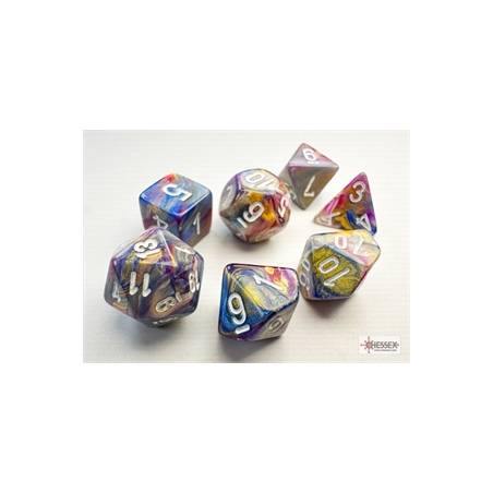 MINI SET DE 7 DES FESTIVE CAROUSEL/BLANC