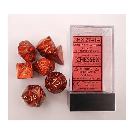 SET COMPLET SCARAB ROUGE ECARLATE/OR