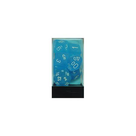 SET COMPLET GLACÉ BLEU CARAÏBE/BLANC