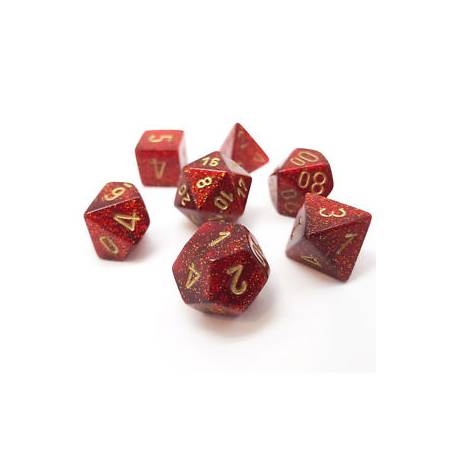 SET COMPLET GLITTER RUBY/OR