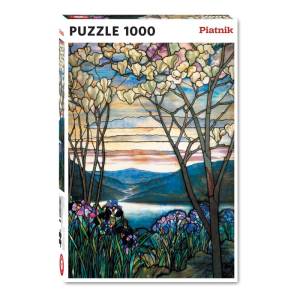 PUZZLE 1000 PIECES -  TIFFANY - MAGNOLIAS ET IRIS