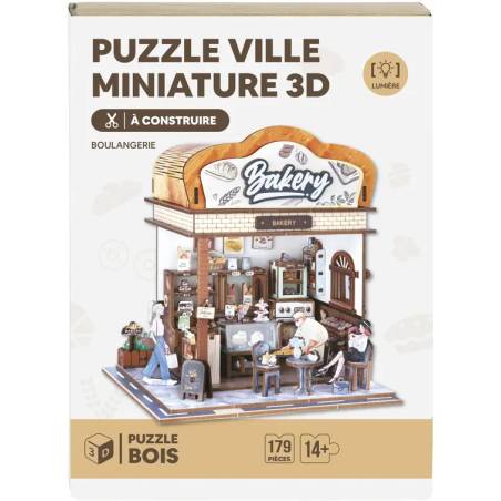 PUZZLE 3D MINI VILLE EN BOIS