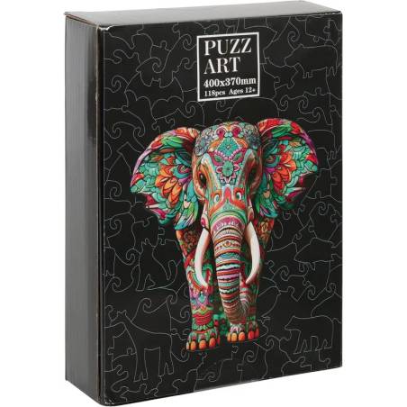 PUZZLE BOIS ART ANIMAL - ELEPHANT