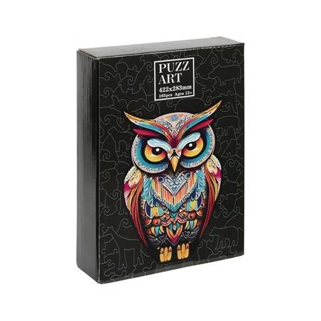 PUZZLE BOIS ART ANIMAL - HIBOU