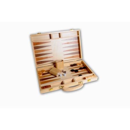 BACKGAMMON BOIS NATUREL 38CM 