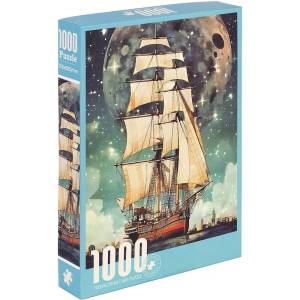 PUZZLE 1000 PIECES - SAILBOAT UNDER THE STARS 